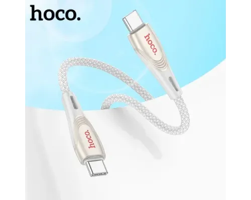 PD Кабель HOCO U133 Monte 60W charging data cable Type-C to Type-C 1,2m. Gray mag-6942007618328144365