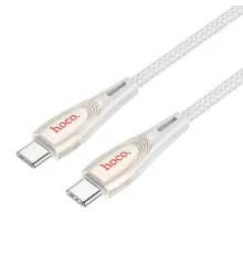 PD Кабель HOCO U133 Monte 60W charging data cable Type-C to Type-C 1,2m. Gray mag-6942007618328144365