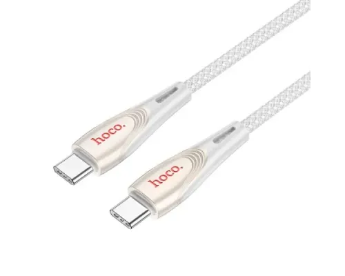 PD Кабель HOCO U133 Monte 60W charging data cable Type-C to Type-C 1,2m. Gray mag-6942007618328144365