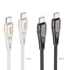 PD Кабель HOCO U133 Monte 60W charging data cable Type-C to Type-C 1,2m. Gray mag-6942007618328144365