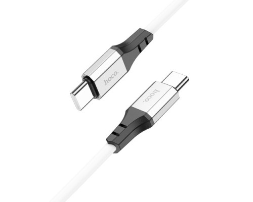 PD Кабель HOCO X86 Type-C to Type-C Spear 60W silicone charging data cable 1m White mag-693147477802462028