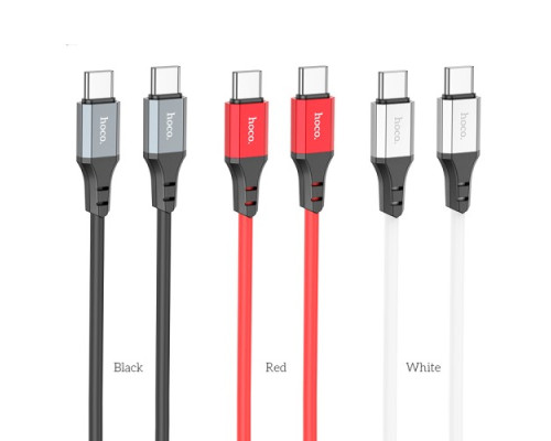 PD Кабель HOCO X86 Type-C to Type-C Spear 60W silicone charging data cable 1m White mag-693147477802462028
