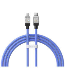PD кабель Baseus CoolPlay Series Fast Charging Cable Type-C to Type-C 100W 1m Blue CAKW000203 mag-6932172626662130542