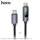 PD Кабель HOCO X112 Favor 60W screen display charging data cable C to C 1m. Black mag-6942007645577144063