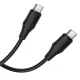PD Кабель HOCO X124 Bien 60W silicone charging data cable C to C/1m black mag-6942007664448153977