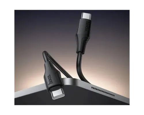 PD Кабель HOCO X124 Bien 60W silicone charging data cable C to C/1m black mag-6942007664448153977