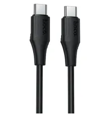 PD Кабель HOCO X124 Bien 60W silicone charging data cable C to C/1m black mag-6942007664448153977