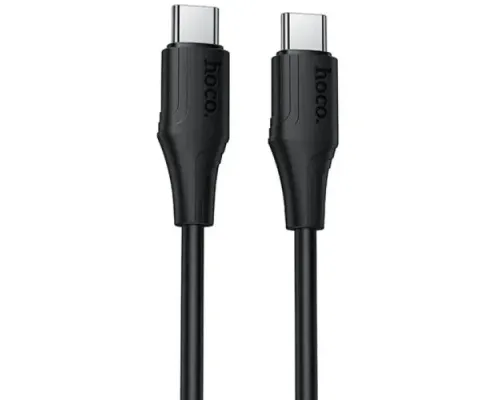 PD Кабель HOCO X124 Bien 60W silicone charging data cable C to C/1m black mag-6942007664448153977