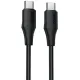 PD Кабель HOCO X124 Bien 60W silicone charging data cable C to C/1m black mag-6942007664448153977