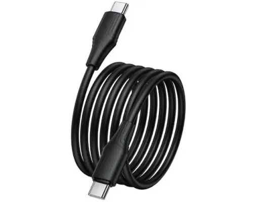 PD Кабель HOCO X124 Bien 60W silicone charging data cable C to C/1m black mag-6942007664448153977