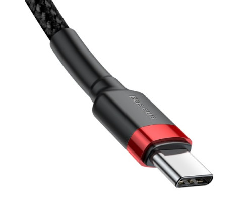 PD кабель Baseus Cafule Series Type-C PD2.0/60W/3A/1m. Red-black CATKLF-G91 mag-6953156285217142584