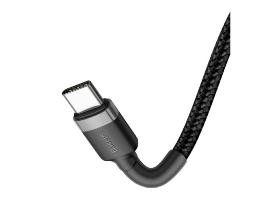 PD кабель Baseus Cafule Series Type-C PD2.0/60W/3A/2m. Gray Black CATKLF-HG1 mag-6953156285231142461
