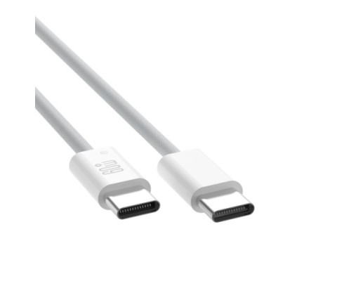 Кабель XO NB-Q273 woven style type-c to type-c charging cable 60W Білий mag-69206808574011505