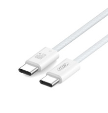 Кабель XO NB-Q273 woven style type-c to type-c charging cable 60W Білий mag-69206808574011505