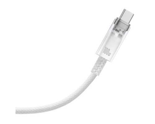 PD кабель Baseus Explorer Smart Temperature Control Type-C to Type-C 100W 1m White P10319703221-00 mag-693217264282254588