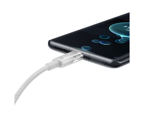 PD кабель Baseus Explorer Smart Temperature Control Type-C to Type-C 100W 1m White P10319703221-00 mag-693217264282254588