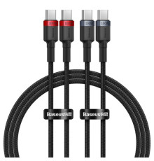 PD кабель Baseus Cafule Cable USB-C to USB-C 100W 1m 2шт Red Black+Grey Black P10318306003-00 mag-693217265745154620