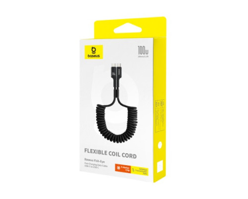 PD кабель Baseus Fish-Eye Type-C to Type-C 100W 1m Black P10320203111-00 mag-693217265800756166