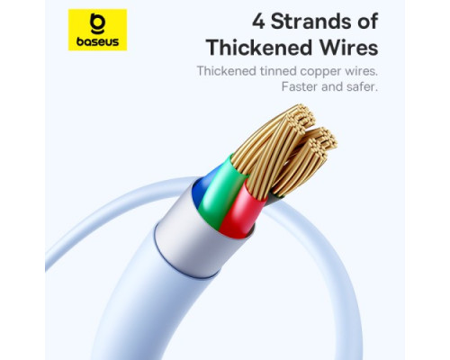 PD Кабель Baseus Silky Series Type-C to Type-C 100W 1m Blue P10377704313-00 mag-6932172668877135335