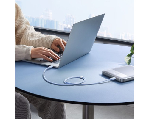 PD Кабель Baseus Silky Series Type-C to Type-C 100W 1m Blue P10377704313-00 mag-6932172668877135335