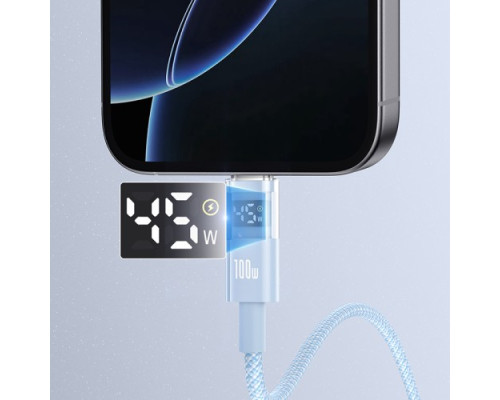 PD кабель Baseus Display 2 Fast Charging Type-C to Type-C 100W 1m Blue P10382702311-00 mag-6932172682354135363