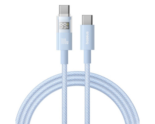 PD кабель Baseus Display 2 Fast Charging Type-C to Type-C 100W 1m Blue P10382702311-00 mag-6932172682354135363