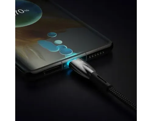 PD кабель Baseus Glimmer Series Fast Charging Data Cable Type-C to Type-C 100W 1m Black CADH000701 mag-6932172618025145683
