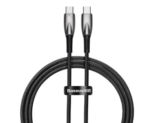 PD кабель Baseus Glimmer Series Fast Charging Data Cable Type-C to Type-C 100W 1m Black CADH000701 mag-6932172618025145683