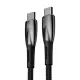 PD кабель Baseus Glimmer Series Fast Charging Data Cable Type-C to Type-C 100W 1m Black CADH000701 mag-6932172618025145683