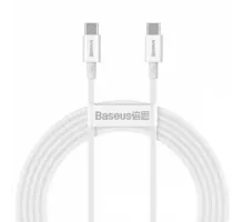PD кабель Baseus Superior Series Fast Charging Data Cable Type-C to Type-C 100W 2m White дефект упак mag-2000001425978151830