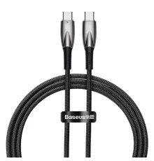 PD кабель Baseus Glimmer Series Fast Charging Type-C to Type-C 100W 1m Black CADH000701 деф пакув mag-2000001654972145662