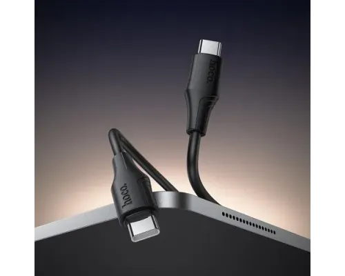 PD Кабель HOCO X124 Bien 60W silicone charging data cable C to C/1m White mag-6942007664455153978