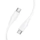 PD Кабель HOCO X124 Bien 60W silicone charging data cable C to C/1m White mag-6942007664455153978