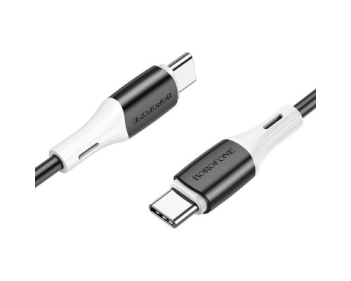 Кабель BOROFONE BX79 Type-C to Type-C 60W silicone charging 3A/1m чорний mag-6974443384802139547