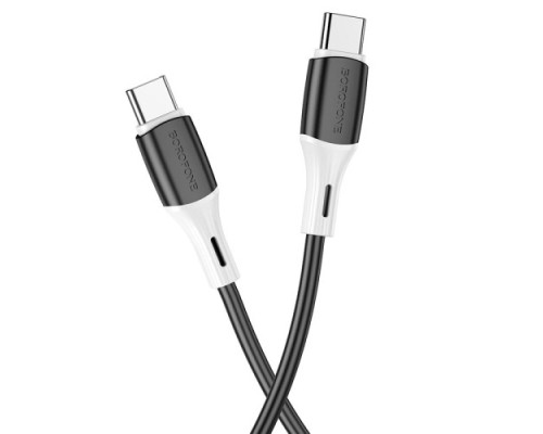 Кабель BOROFONE BX79 Type-C to Type-C 60W silicone charging 3A/1m чорний mag-6974443384802139547