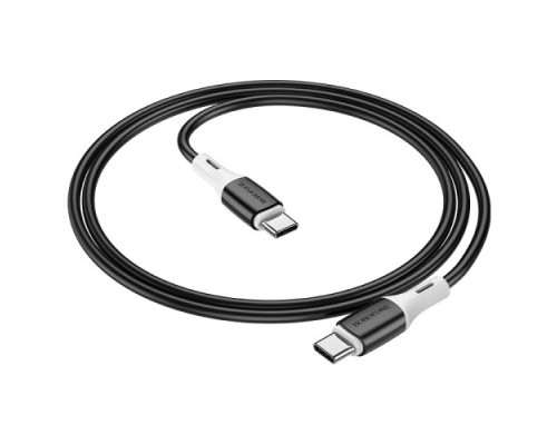 Кабель BOROFONE BX79 Type-C to Type-C 60W silicone charging 3A/1m чорний mag-6974443384802139547