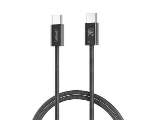 Кабель XO NB-Q273 woven style type-c to type-c charging cable 60W Чорний mag-69206808577221506