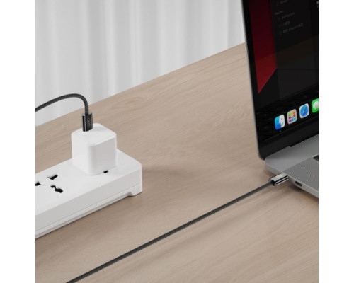 Кабель XO NB-Q273 woven style type-c to type-c charging cable 60W Чорний mag-69206808577221506