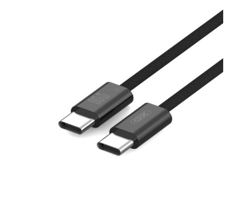 Кабель XO NB-Q273 woven style type-c to type-c charging cable 60W Чорний mag-69206808577221506