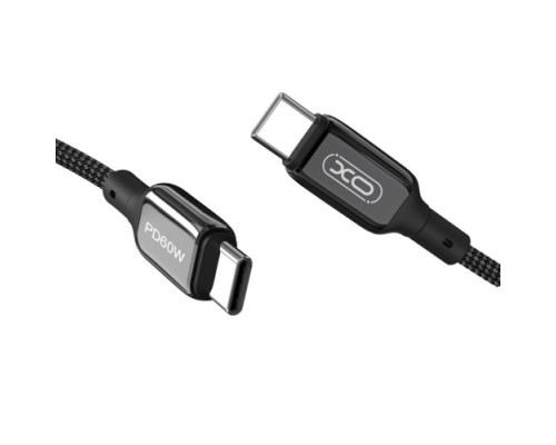 Кабель XO NB-Q180B PD 60W/1m Type-c to Type-c Чорний mag-6920680877966977