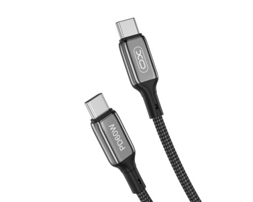 Кабель XO NB-Q180B PD 60W/1m Type-c to Type-c Чорний mag-6920680877966977