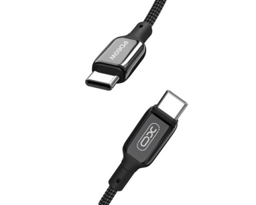 Кабель XO NB-Q180B PD 60W/1m Type-c to Type-c Чорний mag-6920680877966977