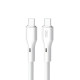 Кабель XO NB-Q231B Rock Series Type-c to Type-C 60W Data Cable Білий mag-69206808335041041