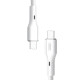 Кабель XO NB-Q231B Rock Series Type-c to Type-C 60W Data Cable Білий mag-69206808335041041