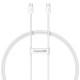 PD кабель Baseus Superior Series2 Fast Charging Cable Type-C to Type-C 100W 1m White P10365200211-03 mag-6932172649197128955