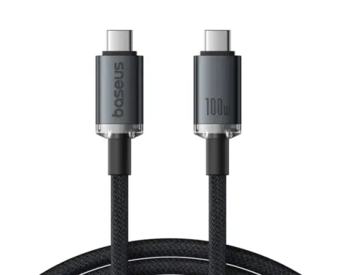 PD кабель Baseus Crystal Shine USB3.2 Type-C to Type-C 20Gb 100W 1.5m Black P10318204111-00 mag-6932172657994147478