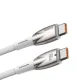 PD кабель Baseus Glimmer Series Fast Charging Data Cable Type-C to Type-C 100W 1m White CADH000702 mag-6932172618049147467
