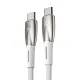 PD кабель Baseus Glimmer Series Fast Charging Data Cable Type-C to Type-C 100W 1m White CADH000702 mag-6932172618049147467