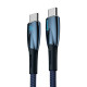 PD кабель Baseus Glimmer Series Fast Charging Data Cable Type-C to Type-C 100W 1m Blue CADH000703 mag-693217261803254557