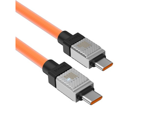 PD кабель Baseus CoolPlay Series Fast Charging Cable Type-C to Type-C 100W 2m Orange CAKW000307 mag-6932172626716128909